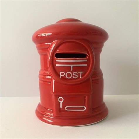 Red Post Box Money Box 